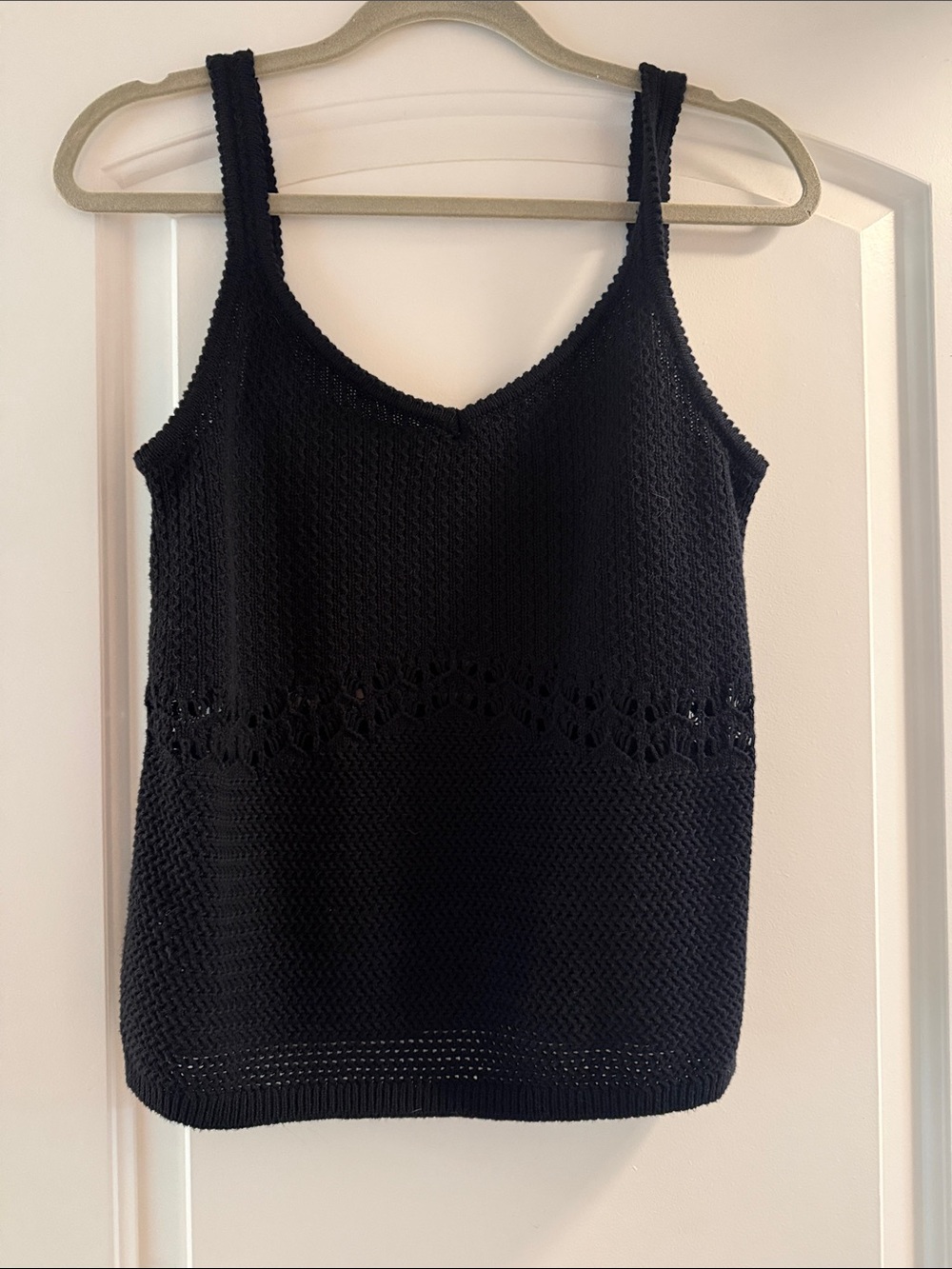 NWT Old Navy Black Crochet Knit Camisole